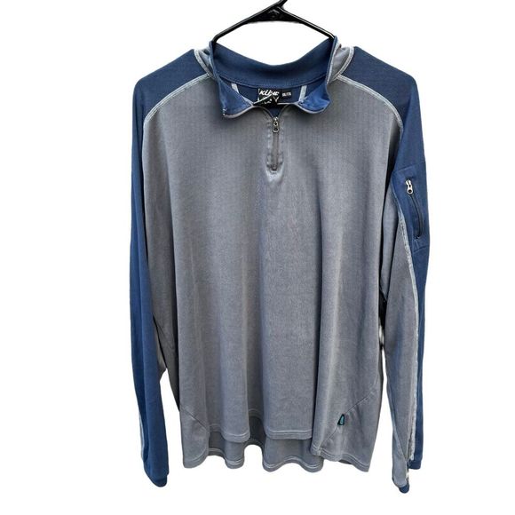 Kuhl Other - KUHL Sweater Men's XL Gray Blue 1/4 Zip Technikore Polyester Pullover Outdoor